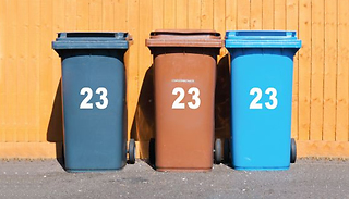 4 Wheelie Bin Numbers & Letters Sticker Sets