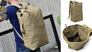 Canvas Waterproof Travel Backpack - 3 Colours & 2 Sizes