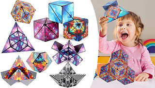 3D Magic Cube Magnet Fidget Toy - 10 Colours