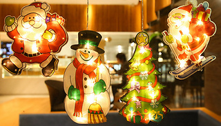 Christmas LED Suction Window Hanging Light - 8 Designs
