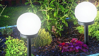 2 or 4 Solar Orb Lawn Lights - 2 Colours