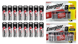 16-Pack of AA or AAA Energizer Batteries - 1 or 2-Pack!