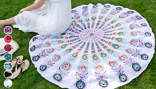 Bohemian Mandala Round Beach Picnic Towel - 7 Colours