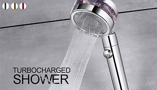 Turbocharged 360-Degree Rotating High-Pressure Shower Head