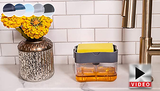 2-in-1 Dish Soap Dispenser & Sponge Holder - 6 Colours