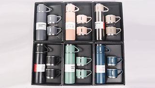 500ml or 750ml Stainless Steel Thermal Bottle Set - 2 Colours
