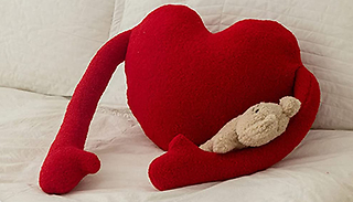 Cute Heart-Shaped Decorative Cushion