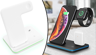 3-in-1 Mobile & Accessories Wireless Charging Stand - 2 Colours