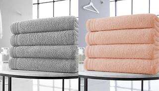 4pc Wilsford Egyptian Cotton Jumbo Bath Sheets Gift Set - 13 Colours