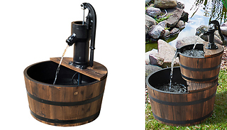 Outsunny Wooden Water Pump Fountains - 1 or 2-Tier