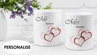 Personalised Couples Mr & Mrs Mug Set