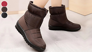 Waterproof Fleece-Lined Quilted Boots - 3 Colours & 7 Sizes