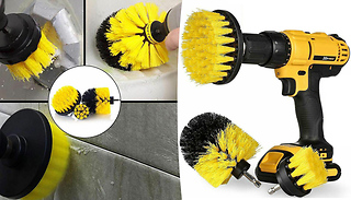 3-Piece Power Drill Cleaning Brush Head Set