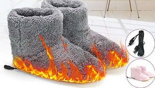 Heated Winter Warmer USB Slipper Boots - 2 Colours & Sizes