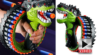 Rechargeable Dinosaur Dart-Blasting Toy With 40 Darts