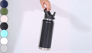 1L Stainless Steel Thermal Water Bottle - 7 Colours