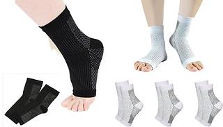 3-Pairs of Breathable Anti-Slip Ankle Socks - 2 Colours, 2 Sizes