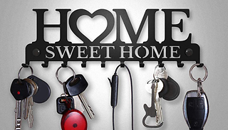 1 or 2-Pack 'Home Sweet Home' Wall Mounted Key Holder