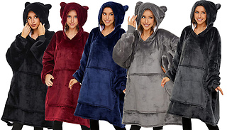 Cute Sherpa Snuggle Hoodie Blanket - 5 Colours