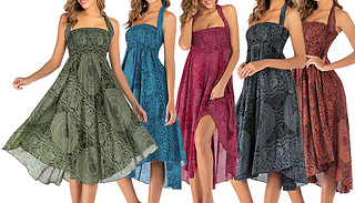 2-Way Bohemian Print Skirt/Beach Dress - 5 Colours