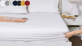 Extra-Deep Striped Fitted Sheet - 7 Colours & 4 Sizes