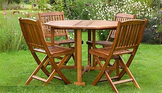 4 Person Acacia Garden Dining Set