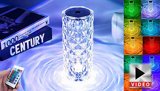 LED Touch-Activated Crystal Rose Lamp - 2 Options