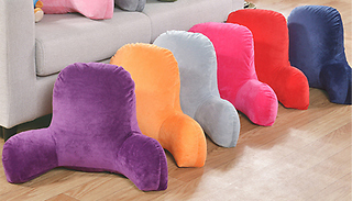 Soft Plush Lumbar Support Sofa Cushion with Arms - 8 Colours