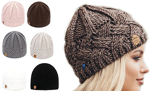 Women's Knitted Beanie Hat - 8 Colours