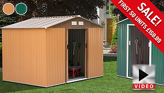 Metal Garden Shed - 2 Sizes & 2 Colours