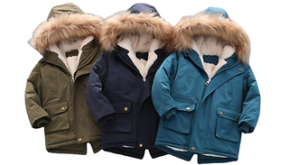 Kids' Plush Winter Jacket - 4 Colours & 5 Sizes