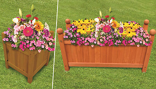 1 or 2 Wooden Garden Planters - Square or Rectangular
