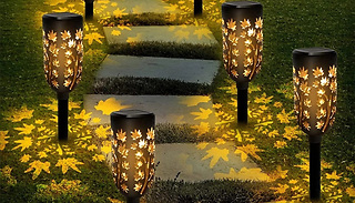 2 Pack Solar Maple Leaf Garden Lights
