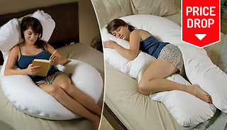9ft or 12ft Giant U-Shaped Anti-Allergenic Pillow with Optional Pillow ...