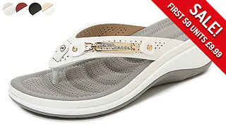 Jewelled Soft Arch Orthopaedic Sandals - 4 Colours & 5 Sizes