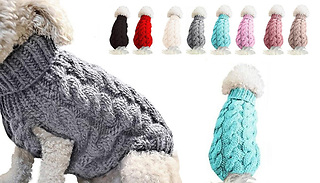 Knitted Dog Jumper - 3 Sizes & 8 Colours