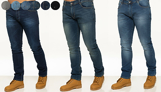 Men's Enzo Slim Fit Stretch Denim Jeans - 6 Colours & 28 Sizes