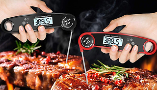 Digital Food Thermometer with Temperature Alarm - 2 Colours