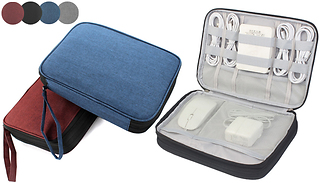 Gadgets & Cables Double Compartment Storage Bag - 4 Colours