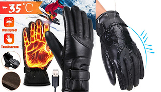 USB-Powered Heat-Up Waterproof Touchscreen Gloves