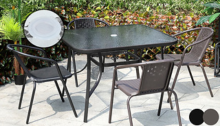 Patio Table With Umbrella Stand Hole - 2 Colours
