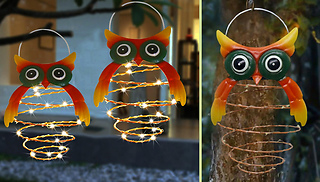 1 or 2 Solar Powered Owl-Shaped String Lights