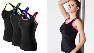 Women's Quick Dry Racerback Exercise Vest - 7 Colours & 4 Sizes