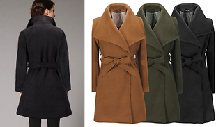 Tie-Front Casual Warm Jacket - 3 Colours & 4 Sizes