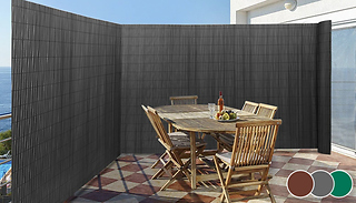 PVC Bamboo-Effect Garden Fence Screen Border - 3 Colours & 5 Sizes