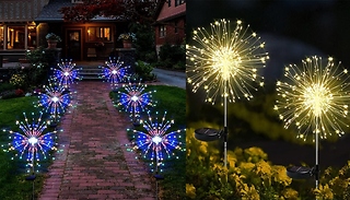 Solar-Powered Firework Stake Lights! - 3 Colours & 3 Sizes