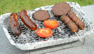 6x Disposable Mini Grill Charcoal Barbecues