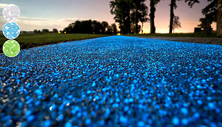 50-1000 Solar Powered Glow-In-The-Dark Garden Pebbles - 3 Colours