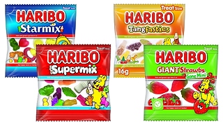 30-Packs Haribo Treat Size Mini Bags - 4 Different Sweet Options!