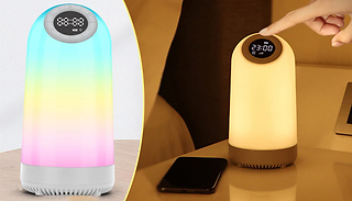 Bluetooth Speaker, Alarm Clock & LED Touch-Sensor USB Bedside Lamp